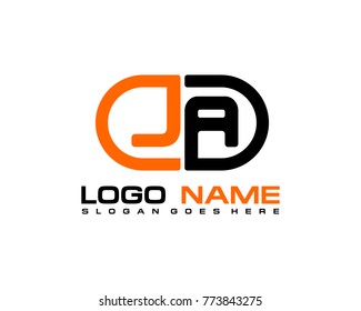 J A initial logo template vexctor