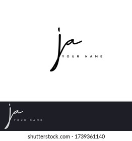  J A JA Escritura inicial de la letra y logotipo de la firma.	
