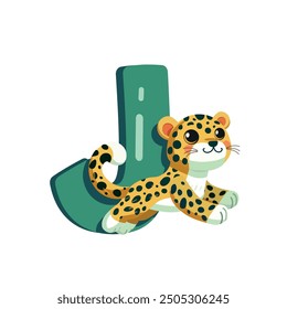 j is for jaguar english alphabet upper case flashcard