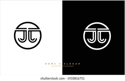 J ,JJ  Abstract letters logo Monogram