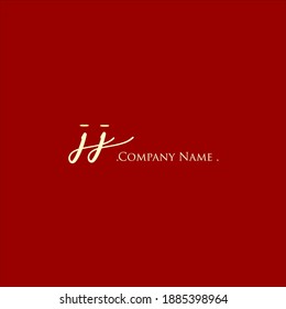 J J JJ Initial handwriting or handwritten logo for identity
