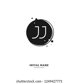 J J JJ Initial logo letter with minimalist concept. Vector with scandinavian style logo.