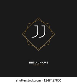 J J JJ Initial logo letter with minimalist concept. Vector with scandinavian style logo.
