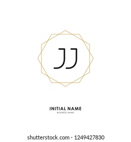 J J JJ Initial logo letter with minimalist concept. Vector with scandinavian style logo.