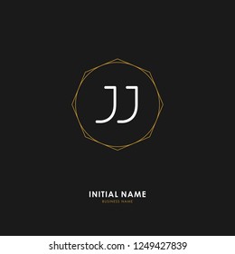 J J JJ Initial logo letter with minimalist concept. Vector with scandinavian style logo.
