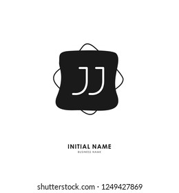 J J JJ Initial logo letter with minimalist concept. Vector with scandinavian style logo.