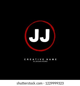 J J JJ Initial logo template vector