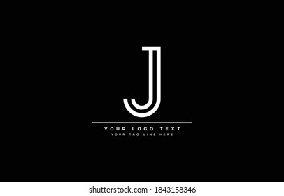 J JJ logo design concept with background. Initial based creative minimal monogram icon letter. Modern luxury alphabet vector design