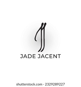 Diseño del logo de J JJ con el fondo. Letra de icono de monograma mínimo creativo basada en el inicio. Diseño vectorial de alfabeto lujoso moderno