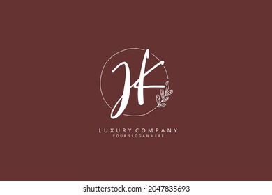 J K JK Initial handwriting or handwritten logo for identity. Logo with signature and hand drawn style.
