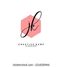 J K JK Initial logo template vector