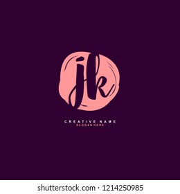 J K JK Initial logo template vector