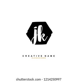 J K JK Initial logo template vector