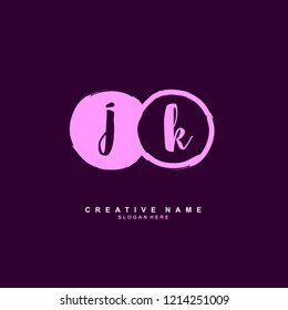 J K JK Initial logo template vector