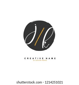 J K JK Initial logo template vector