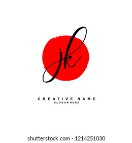 J K JK Initial logo template vector
