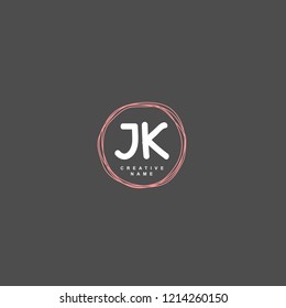 J K JK Initial logo template vector