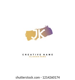 J K JK Initial logo template vector