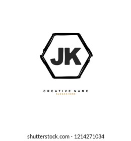J K JK Initial logo template vector