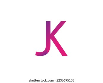 J K Logo Design von adobe illustrator . J K Latter Logo Vektorgrafik Design .   2 Buchstaben Logo Design .