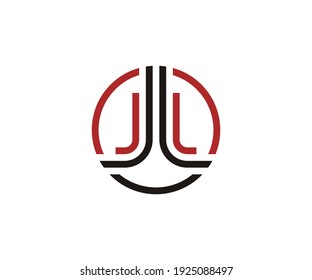 J L Initials vector logo in circle