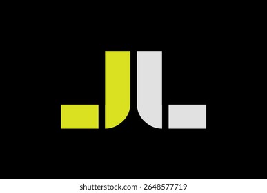J L JJ LL JL LJ initial logo design vector symbol graphic idea creative, gym and fitness logo.