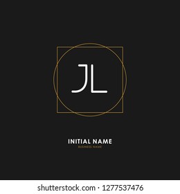 J L JL Initial logo letter with minimalist concept. Vector with scandinavian style logo.