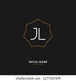 J L JL Initial logo letter with minimalist concept. Vector with scandinavian style logo.