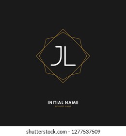 J L JL Initial logo letter with minimalist concept. Vector with scandinavian style logo.