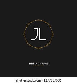 J L JL Initial logo letter with minimalist concept. Vector with scandinavian style logo.