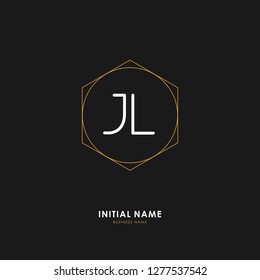 J L JL Initial logo letter with minimalist concept. Vector with scandinavian style logo.