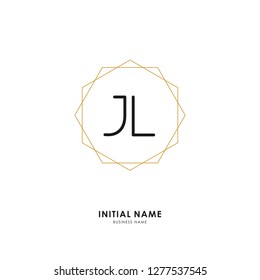 J L JL Initial logo letter with minimalist concept. Vector with scandinavian style logo.