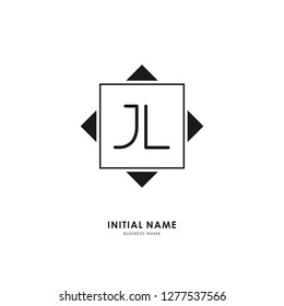 J L JL Initial logo letter with minimalist concept. Vector with scandinavian style logo.