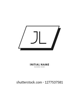 J L JL Initial logo letter with minimalist concept. Vector with scandinavian style logo.