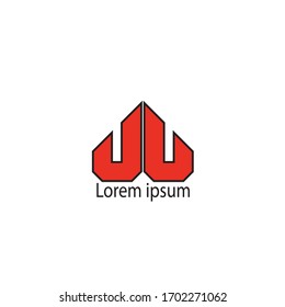
J and L logo design in the shape of a Pyramid. logo icon for everything. vector design