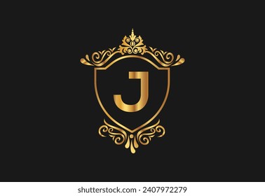 J latter logo design with nature beauty Premium Vector