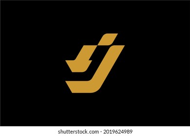 J letter abstract logo design vector.