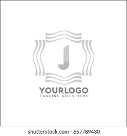 J Letter Abstract universal premium logo design. Creative wave line symbol. Luxury letter water and wind vector illustration.