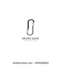 J letter Alphabet linear creative logo with Business card template