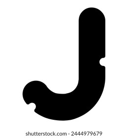 J letter alphabet typeface, vector graphics. Mice cheese uppercase font