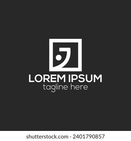 J letter based line logo design concept isolated vector template for business or company
