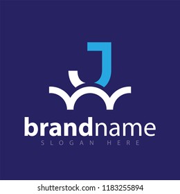 J letter bridge logo design