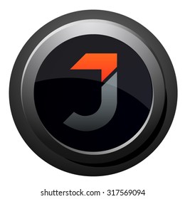 J Letter, Button Icon