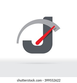 J Letter Car Speedometer, B Letter Meter Logo