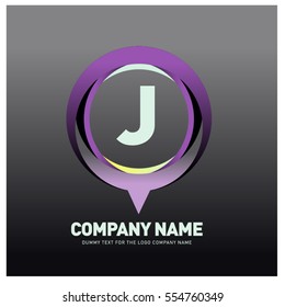 J letter colorful logo in the circle. Vector design template elements for your application or company identity.