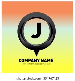 J letter colorful logo in the circle. Vector design template elements for your application or company identity.