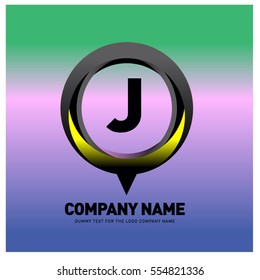 J letter colorful logo in the circle. Vector design template elements for your application or company identity.
