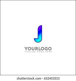 J letter creative 3 dimensional abstract vector logo design. Brand with shiny effect. 