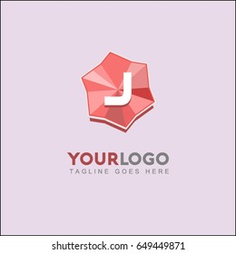 J Letter Creative Floral Logo, Rose Flower Red, beauty and fashion logo
