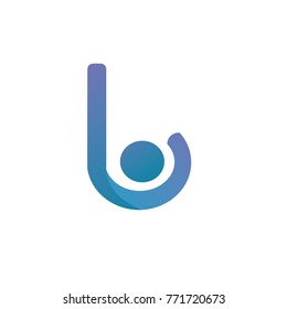 j letter with creative modern abstract blue and circle logo vector abstract element